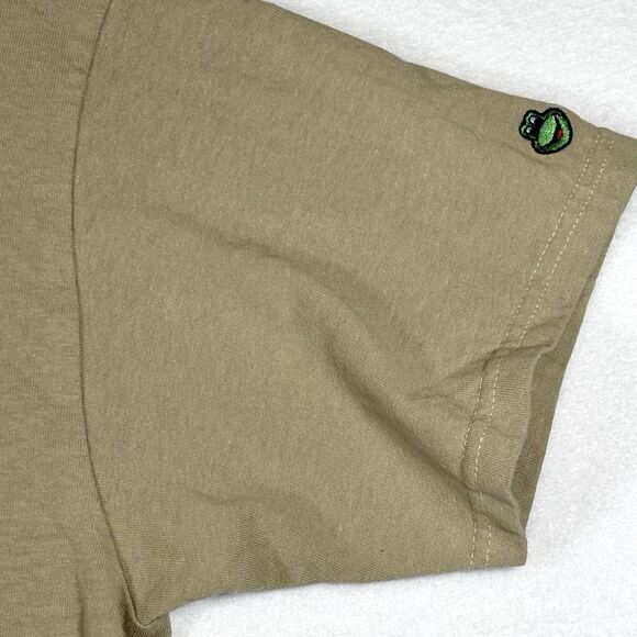 Vintage SENOR FROG’S T Shirt Beige Graphics Surfer Frog Beach Setting - Picture 3 of 7